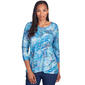 Womens Ruby Rd. Must Haves III Knit Agate Foil Top - image 1
