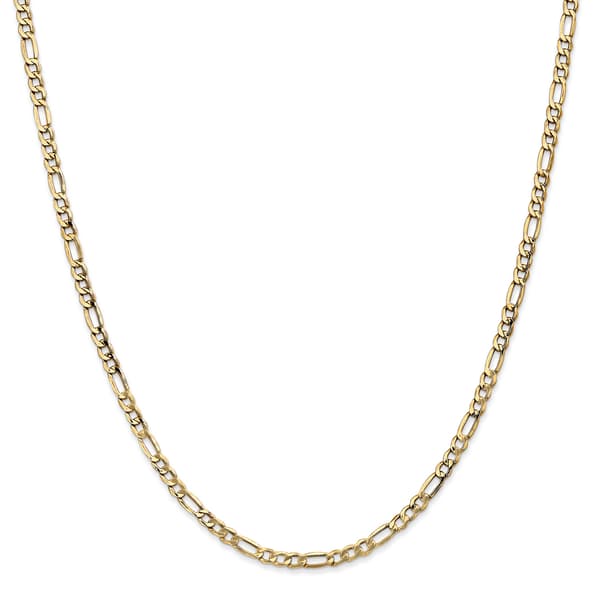 Mens Gold Classics™ 3.5mm. 14k Semi Solid Figaro Chain Bracelet