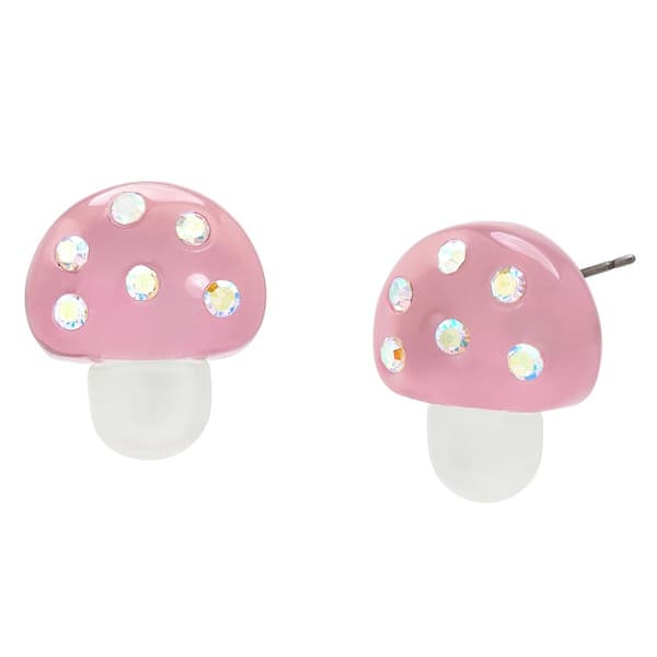 Betsey Johnson Spring Mushroom Stud Earrings