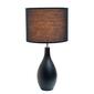 Simple Designs Oval Bowling Pin Base Ceramic Table Lamp - image 2