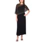 Womens MSK Faraj Cape Asymmetric Overlay Evening Gown - image 1
