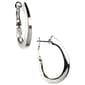 Napier Large Silver Hoop Earrings - image 2