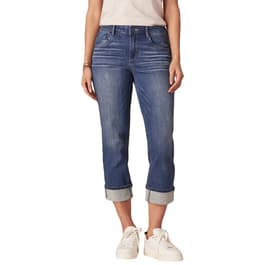 Womens Democracy Flex-Ellent Girlfriend Crop Pants - Blue