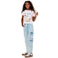 Girls (7-12) Tween Diva New York Raglan Tee with Cargo Jeans - image 1