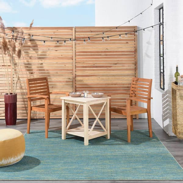 Nourison Essentials Two-Tone Indoor/Outdoor Square Rug