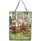 Vintage Garden Wagon Slate Hanger - image 1