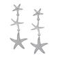 Gianni Argento Triple Dangle Starfish Earrings - image 1