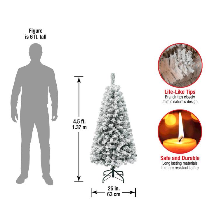 National Tree 4.5ft. Acacia Flocked Tree