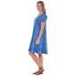 Womens Sami & Jo Short Sleeve Tie Dye Seamed Flare Shift Dress - image 4