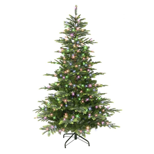 Puleo International 7.5ft. Pre-Lit Aspen Green Fir Ghristmas Tree