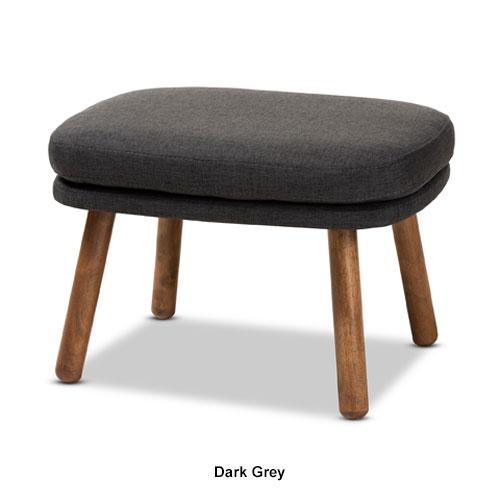 Baxton Studio Lovise Mid-Century Modern Ottoman