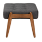 Baxton Studio Jeanine Japandi Wood Ottoman Footstool - image 3