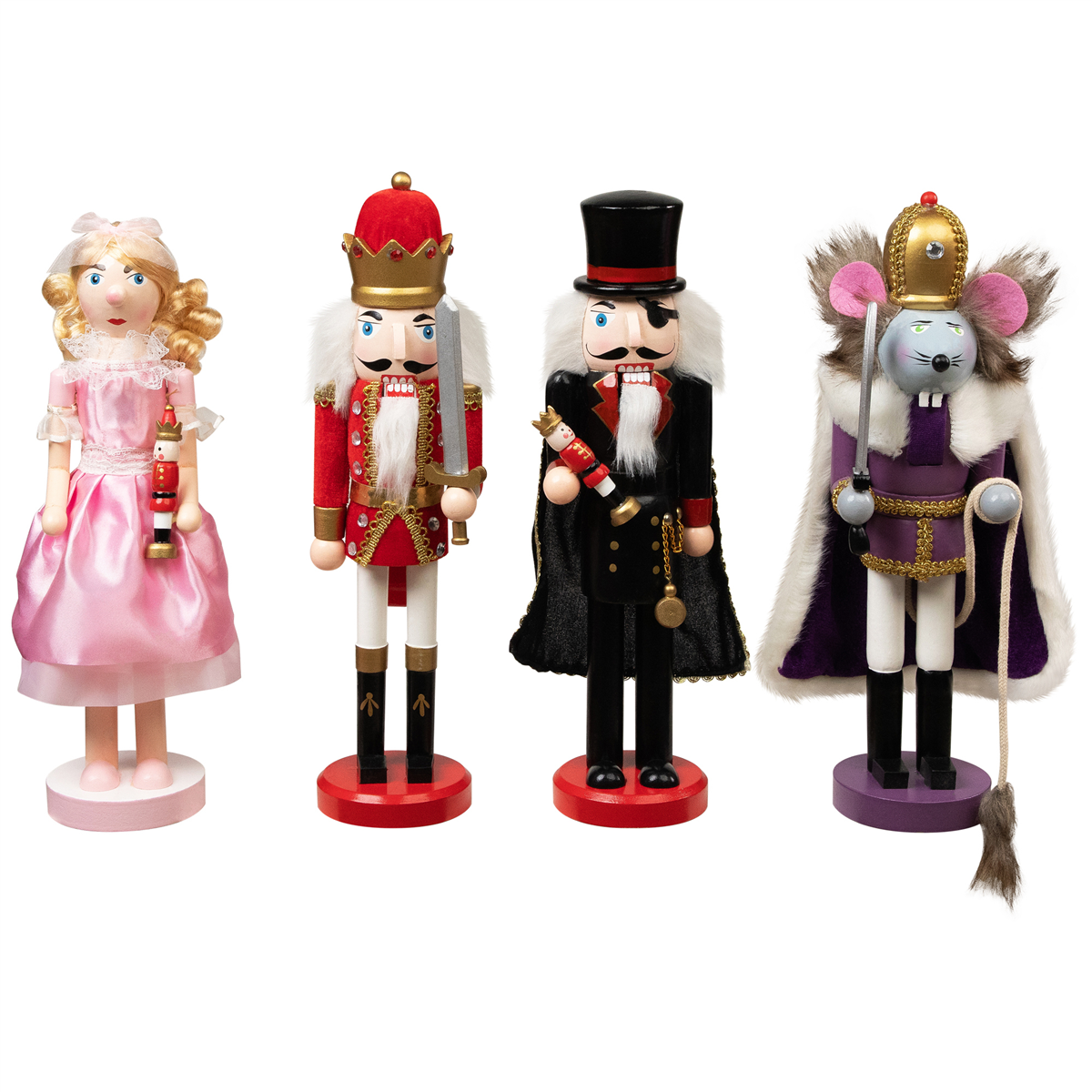Northlight Wooden Suite Ballet Christmas Nutcracker  - Set of 4