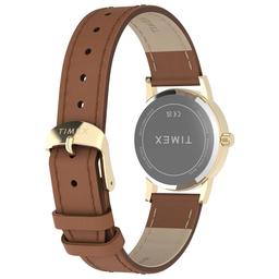 Womens Timex® Silver Dial Watch w/ Leather Strap - TW2Y72700JT