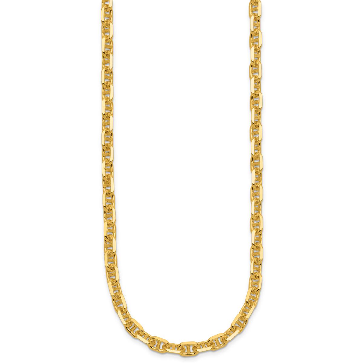 Gold over Sterling Silver Anchor Chain Necklace