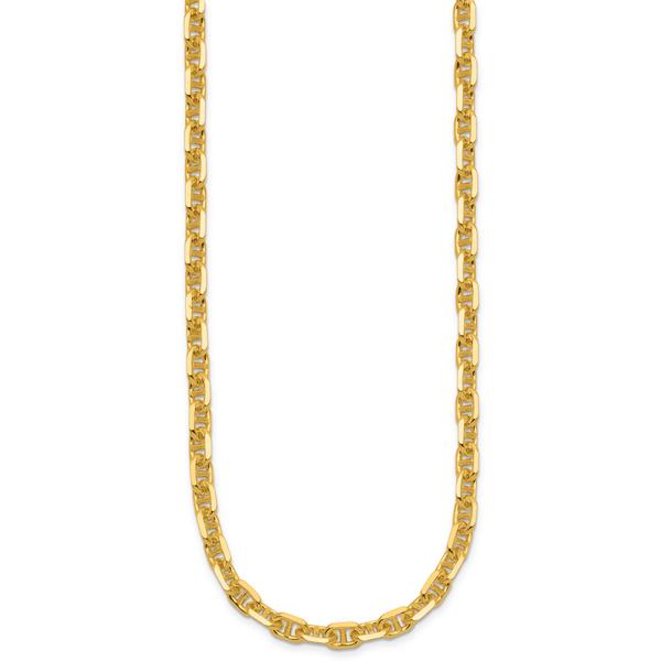 Gold over Sterling Silver Anchor Chain Necklace