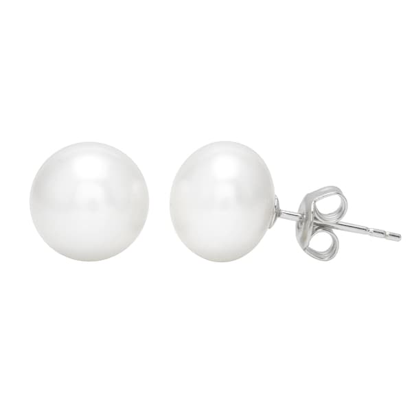 Gemstone Classics(tm) Sterling Silver Freshwater Pearl Earrings - image 