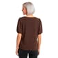 Womens Adrianna Papell Short Bubble Sleeve Dot Blouse - image 3