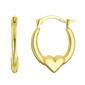10kt. Small Heart Hoop Earrings - image 1
