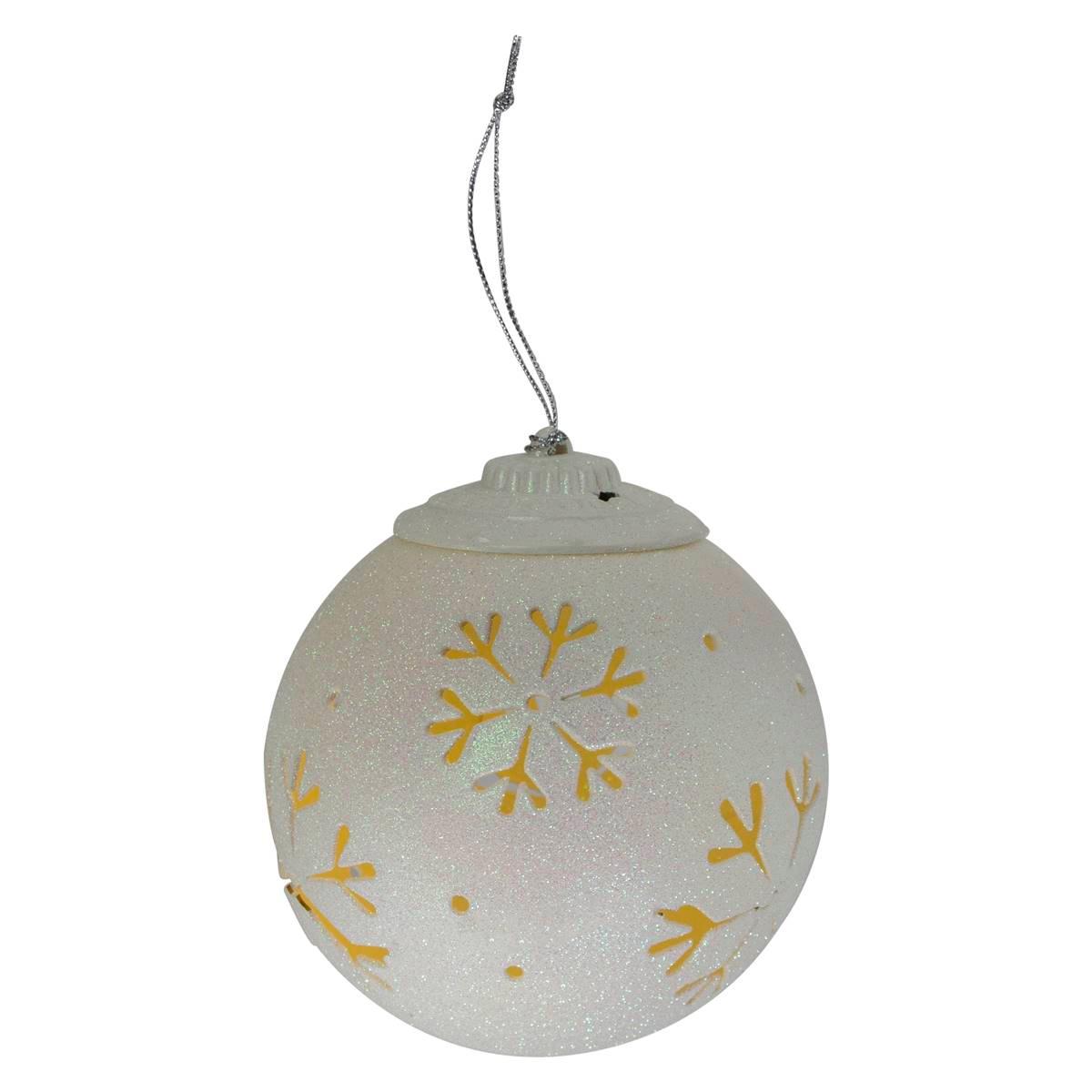 Northlight Seasonal 5in. LED Snowflake Christmas Ball...