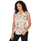 Womens Emaline Verde Grove I Sleeveless Floral V Neck Blouse - image 3