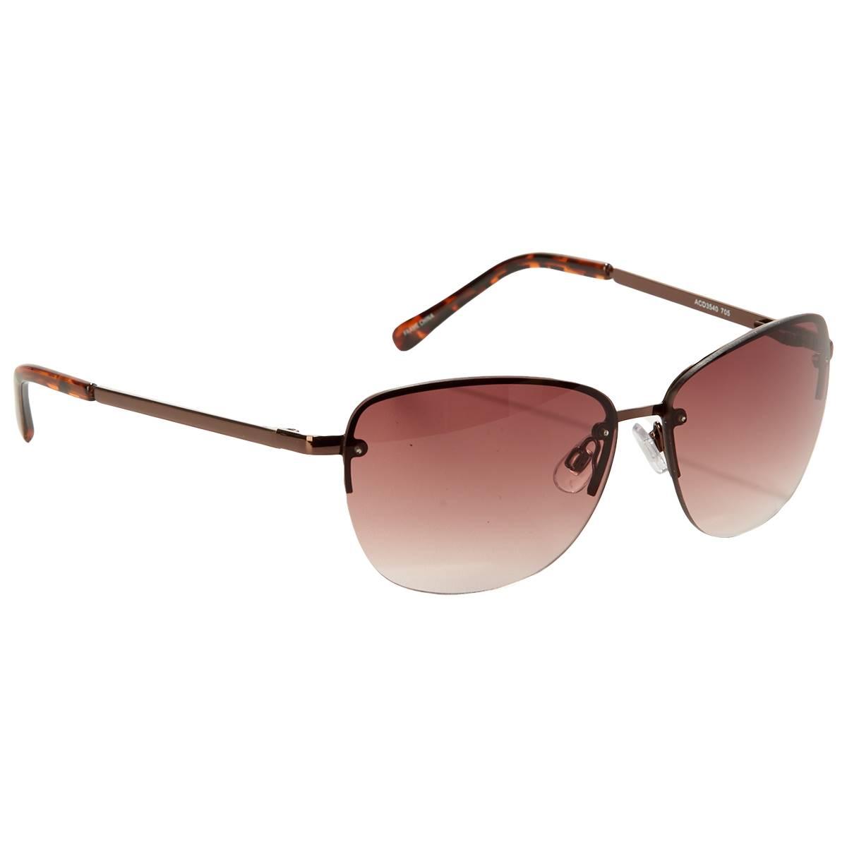 Womens Ashley Cooper™ Metal Rimless Rectangle Sunglasses