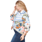 Plus Size Ruby Rd. Set Sail Picnic Scene Knot Front Blouse - image 4