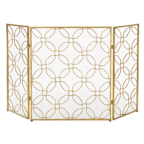 9th & Pike&#40;R&#41; Gold Metal Fireplace Screen - image 