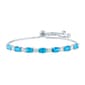 Gemstone Classics&#40;tm&#41; Sterling Silver Topaz/Sapphire Bolo Bracelet - image 1