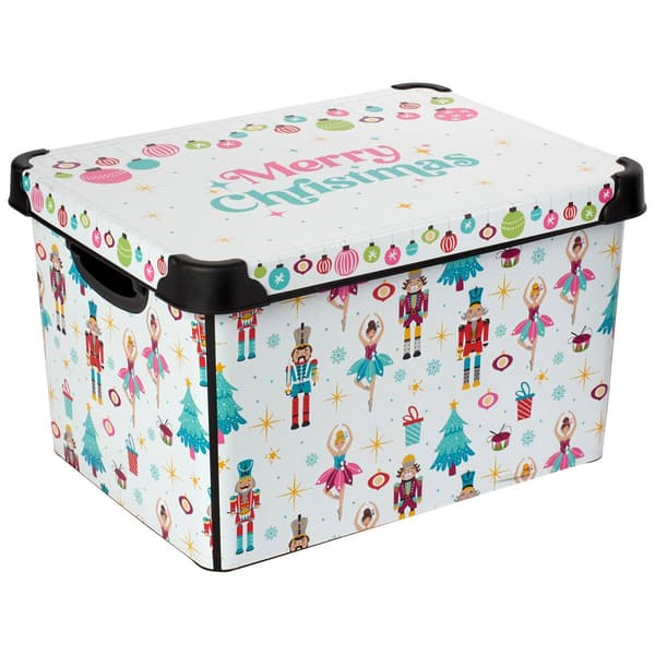 Kennedy Merry Christmas Nutcracker Storage Tote - image 