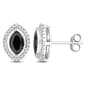 Sophia B 2 1/5ctw. Black & White Marquise Diamond Earrings - image 1