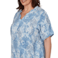 Plus Size Skye’s the Limit Sunny Blue Skies Tie Dye Leaf Blouse - image 5