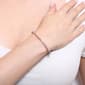 Athra Fine Silver Plated Simulated Pink Pearl & Crystal Bracelet - image 3