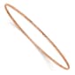 Gold Classics&#40;tm&#41; 14kt. 1.5mm Rose Gold Diamond-Cut Bangle Bracelet - image 1