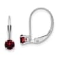 Gemstone Classics(tm) 14kt. White Gold Garnet Drop Earrings - image 1