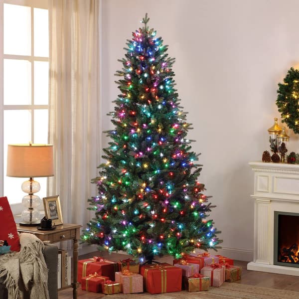 Mr. Christmas 7.5ft. Alexa Enabled Christmas Tree w/Multi Colors - image 