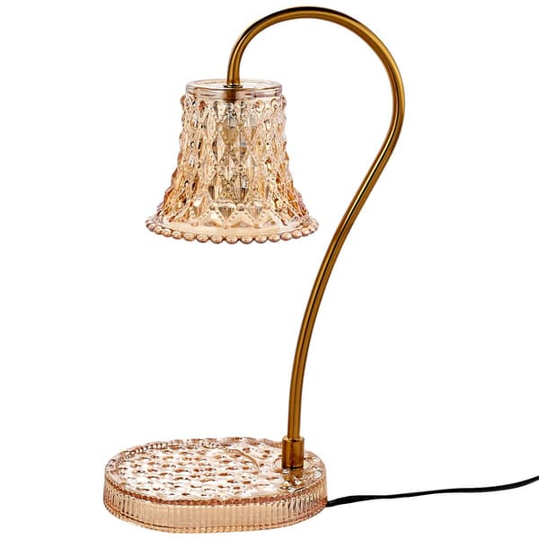 Luze Amber Glass Candle Warmer - image 