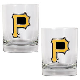 MLB Pittsburgh Pirates 2pc. Rocks Glass Set