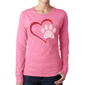Plus Size LA Pop Art Paw Heart Word Art Long Sleeve Tee - image 1