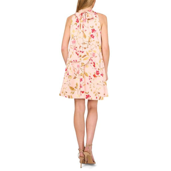Womens Cece Sleeveless Floral Leaf Mock Neck Shift Dress