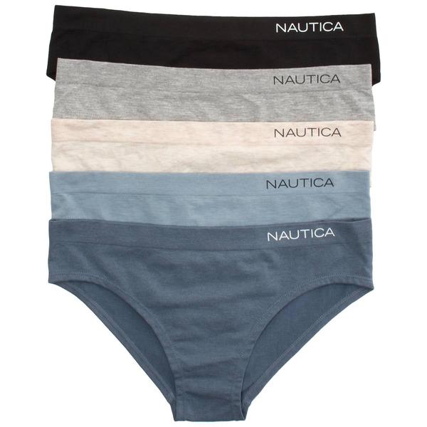 Womens Nautica 5pk. Seamless Tanga Panties with Logo-NT3713-5PKR - image 