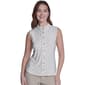 Womens Tommy Hilfiger Sleeveless Ruffle Button Front Dot Top - image 1