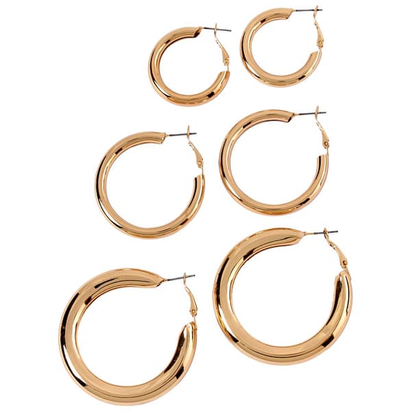 Design Collection Gold Trio Earrings - image 