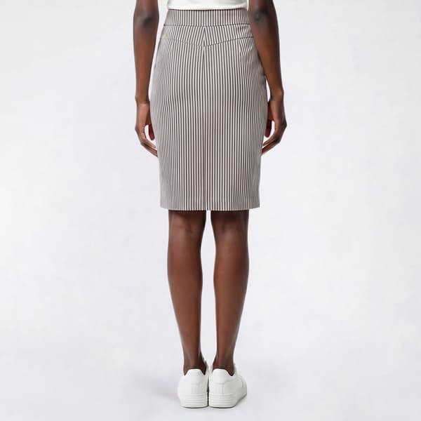 Womens Napa Valley Stripe Super Stretch Split Hem Skort