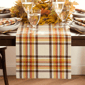 Threadmade Rus- Set Harvest Woven Plaid Table Runner - image 2