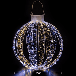 Northlight LED Warm & Cool White 3D Ornament Christmas Yard Décor