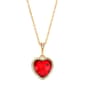 1928 Romantic Red Heart Pendant Necklace - image 1