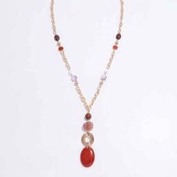 Ashley Cooper(tm) Multi Color Bead/Ring & Stone Drop Y-Necklace