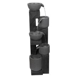 Alpine 5-Tiered Pot Fountain with LED Lights