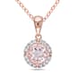 Gemstone Classics&#40;tm&#41; Halo Diamond Pendant Necklace - image 1